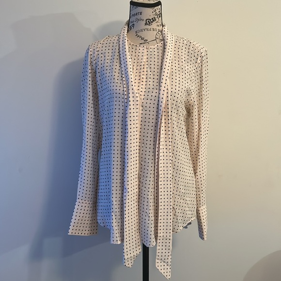 Equipment Polka Dot Tieneck 100% Silk Blouse - size S - Picture 4 of 7
